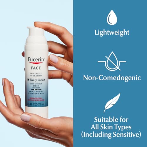 Eucerin Face Immersive Hydration Daily Lotion Broad Spectrum SPF 30 Sunscreen 2.5 fl oz - Image 12