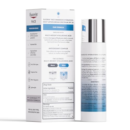 Eucerin Face Immersive Hydration Daily Lotion Broad Spectrum SPF 30 Sunscreen 2.5 fl oz - Image 4