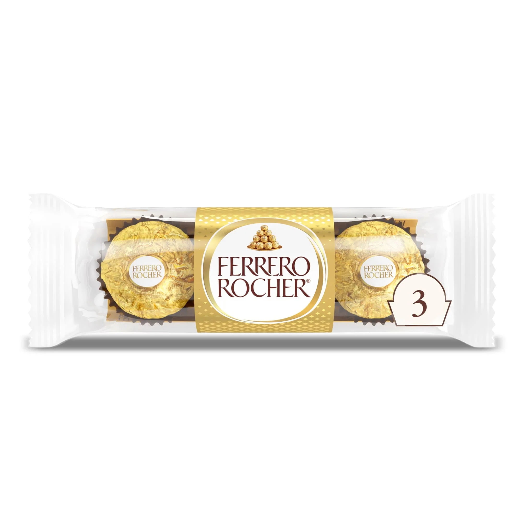 Ferrero Rocher Hazelnut Milk Chocolate 3 Count 1.3oz