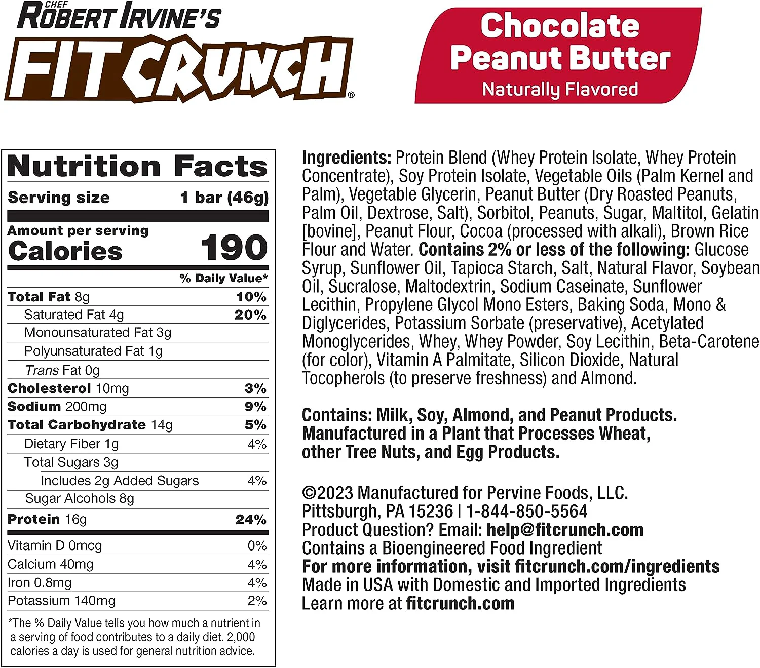 Fit Crunch Peanut Butter Protein Bar - Image 2