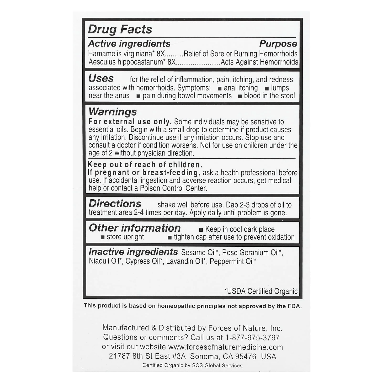 Forces Of Nature Hemorrhoid Extra Strength 37oz - Image 2