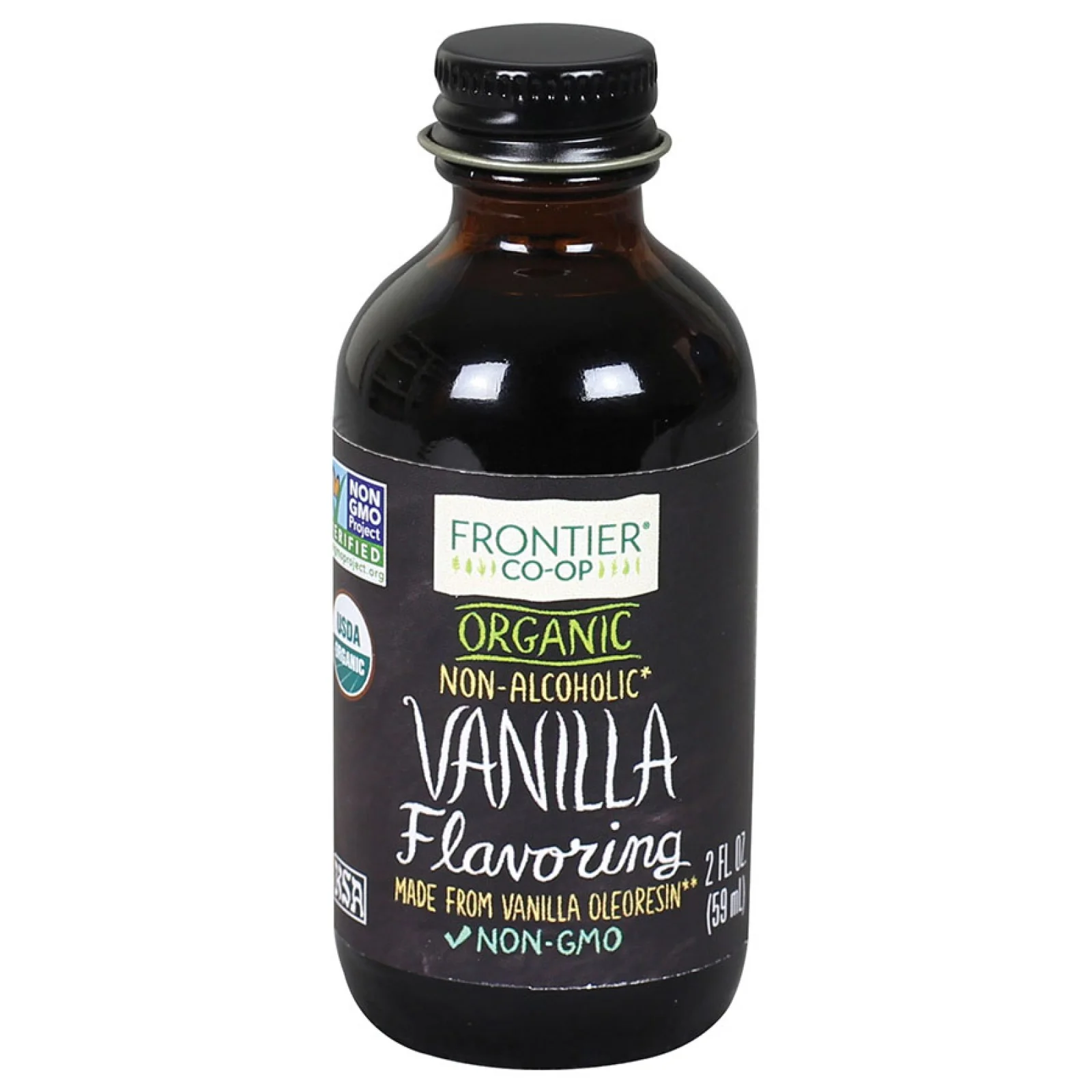 Frontier Co-op, Organic Pure Vanilla Flavoring, Alcohol Free, 2 Fl Oz