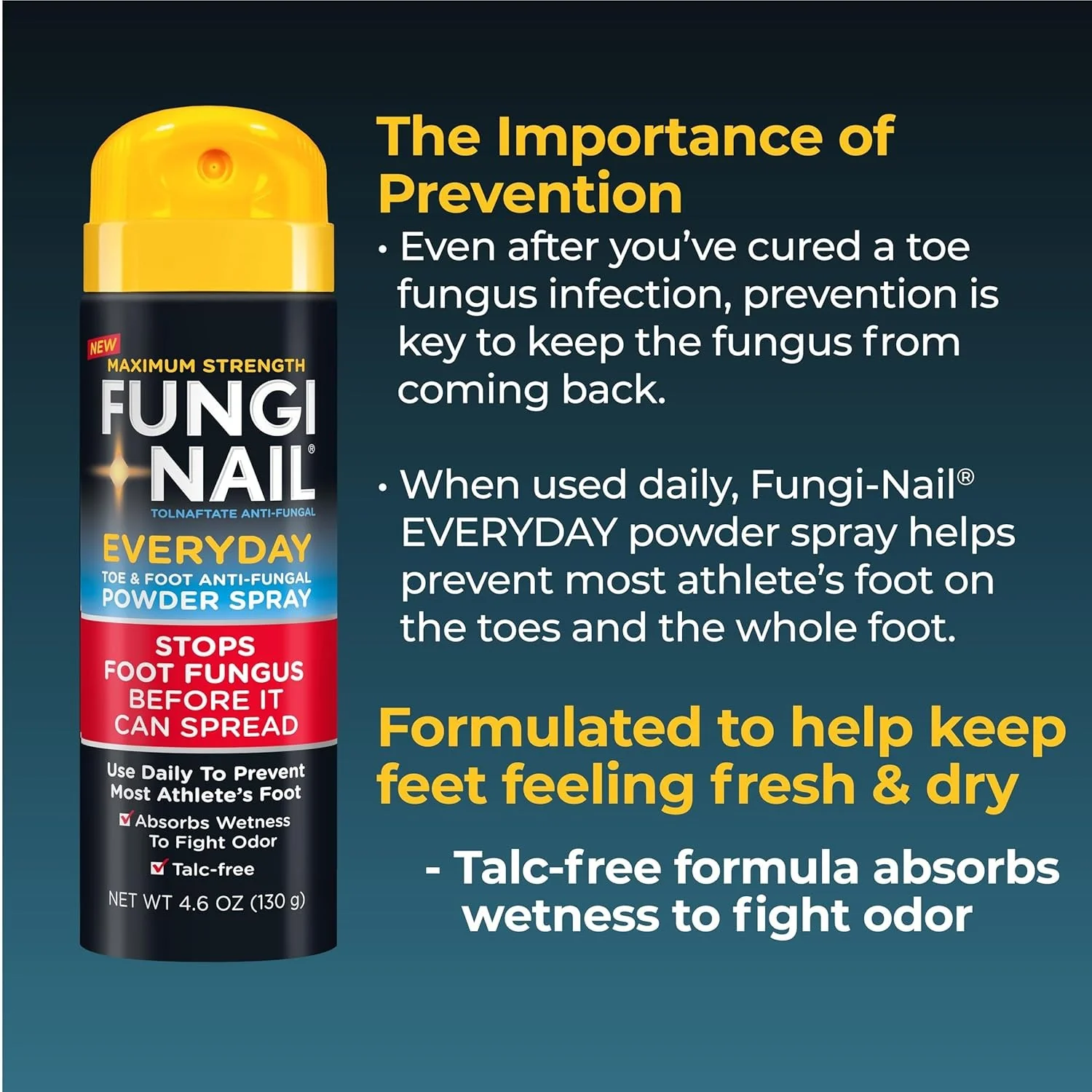 Fungi-Nail Everyday Antifungal Powder Spray, 4.6 OZ - Image 4