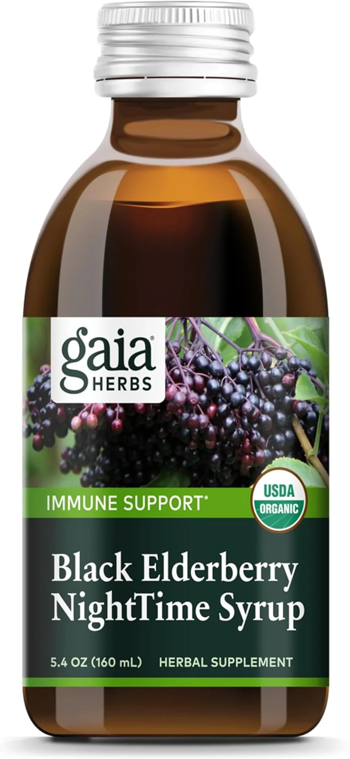 Gaia Herbs Black Elderberry NightTime Syrup - Image 2