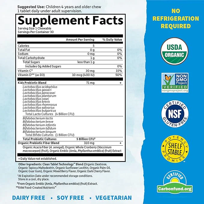 Garden Of Life Dr. Formulated Kid Probiotic 5B Berry 30ct - Image 2