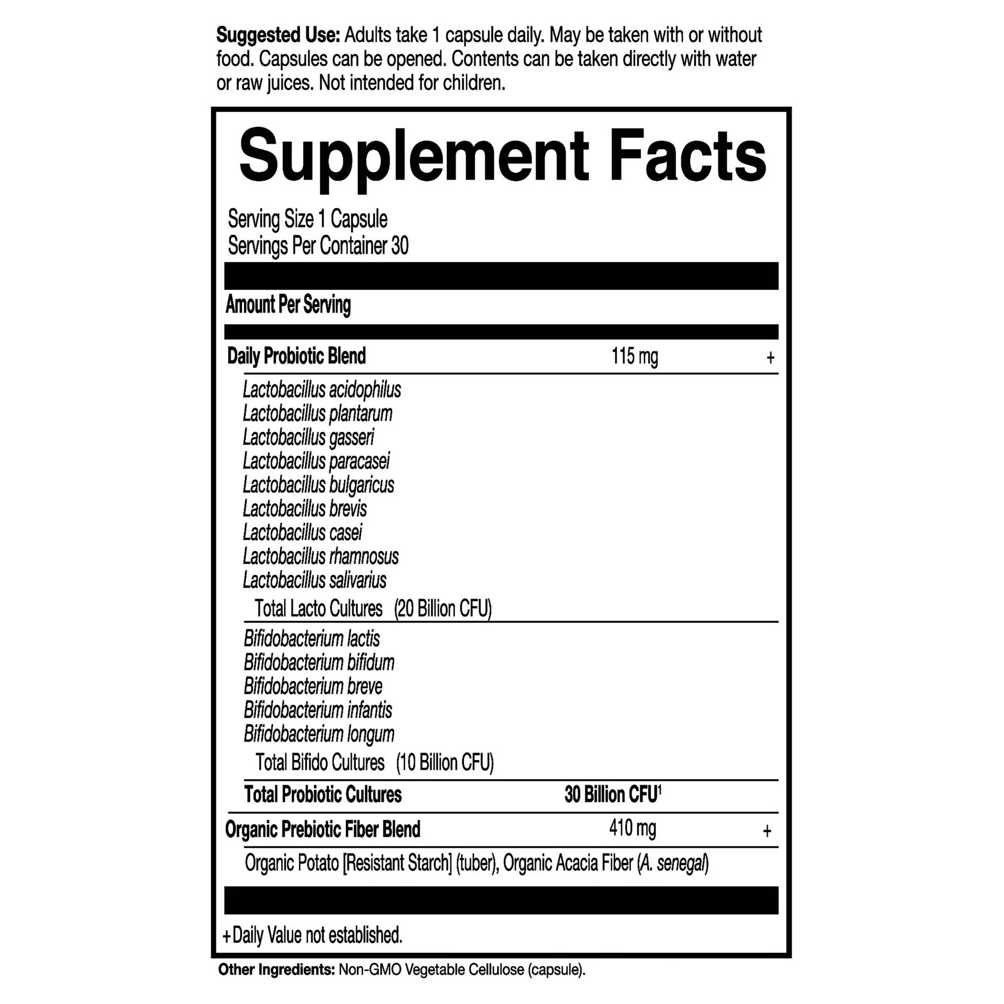 Garden Of Life Dr. Formulated Once Daily 30B Vegetable Capsules 30ct - Image 2