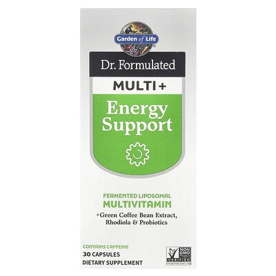 Garden of Life, Dr. Formulated Multi+, Energy Support, 30 Capsules