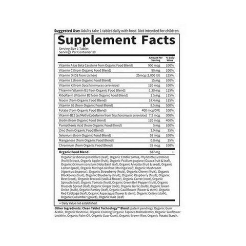 Garden of Life Mykind Men's Once Daily Multivitamin 60 Tablets - Image 2