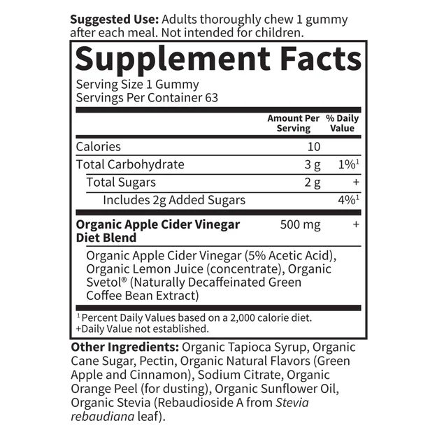 Garden Of Life Mykind Organic Apple Cider Vinegar Gummies - Image 2