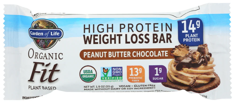 Garden Of Life Protein Organic Fit Weight Loss Bar, Peanut Butter Chocolate