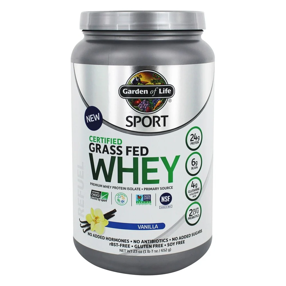 Garden of Life, Sport, Certified Grass Fed Whey, Vanilla, 1 Lb 7.28 Oz - Image 2