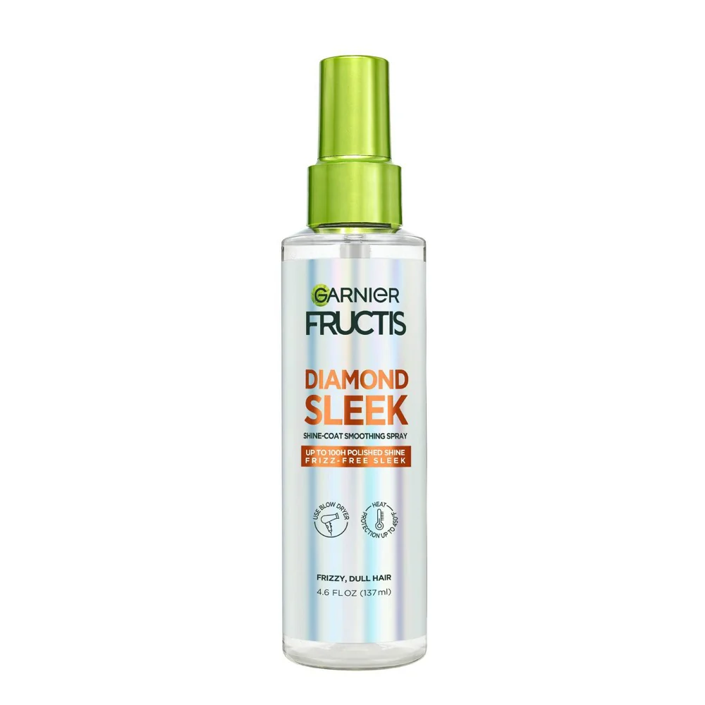 Garnier Fructis Diamond Sleek Hair Shine Spray, Frizz Control and Heat Protectant 4.6 Fl Oz - Image 10