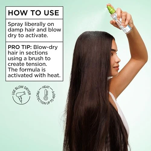Garnier Fructis Diamond Sleek Hair Shine Spray, Frizz Control and Heat Protectant 4.6 Fl Oz - Image 2