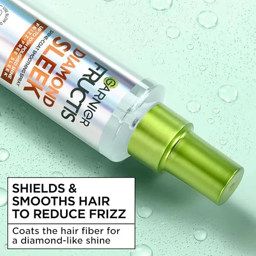 Garnier Fructis Diamond Sleek Hair Shine Spray, Frizz Control and Heat Protectant 4.6 Fl Oz - Image 7