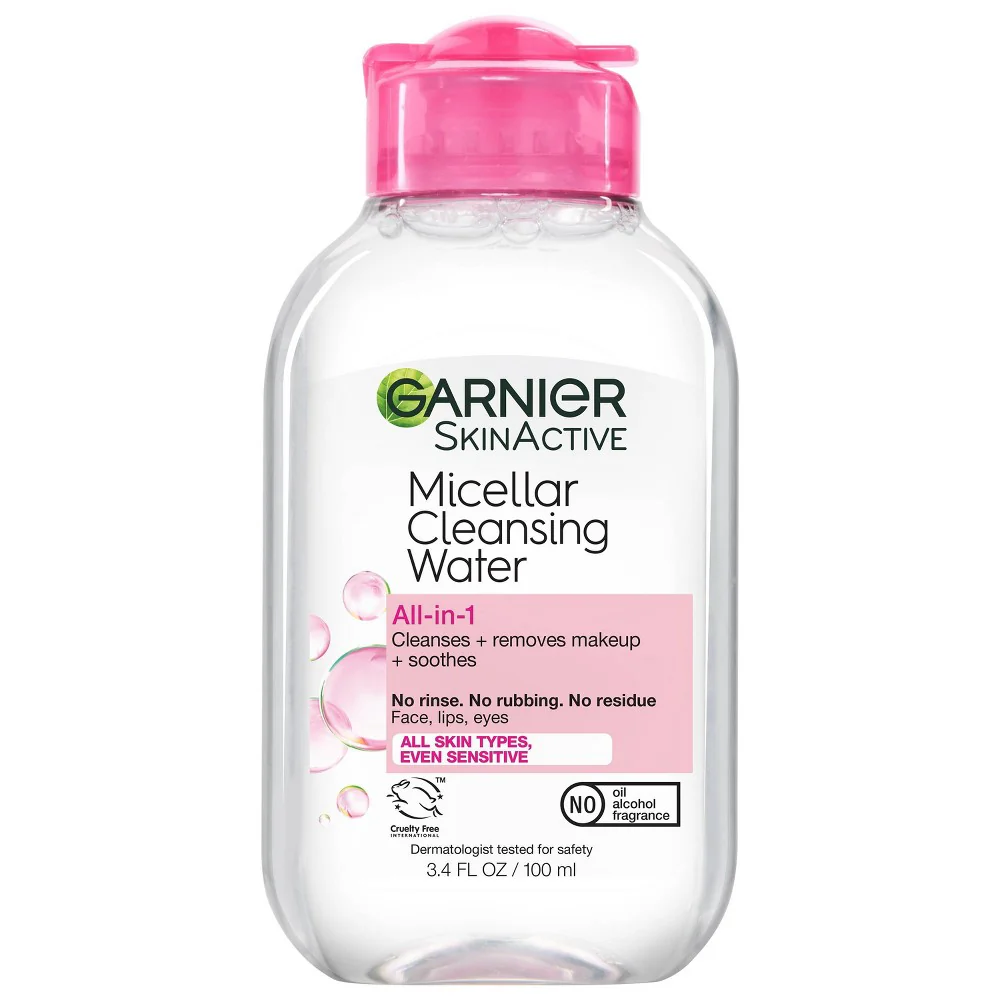 Garnier Skinactive Micellar Cleansing Water, All-in-1 Makeup Remover and Facial Cleanser, for All Skin Types 1.5 Pounds 3.4 Fl Oz - Image 2