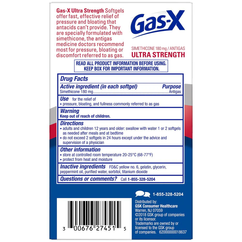 Gas-X Ultra Strength Anti-Gas Softgels 50ct - Image 2