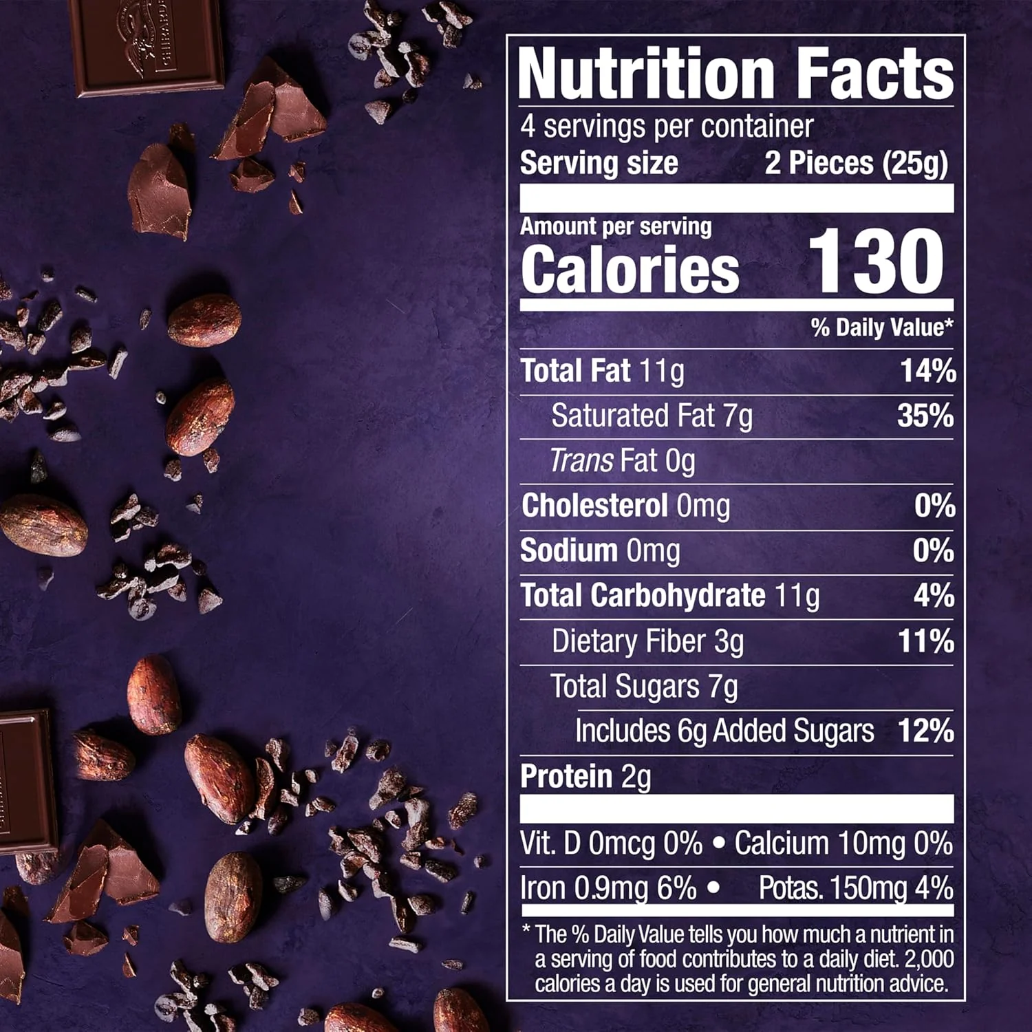Ghirardelli Twilight Delight Intense Dark 72% Cacao Chocolate Bar 3.20oz - Image 2