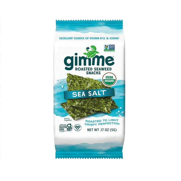 gimMe - Organic Roasted Seaweed Sheets - Keto, Vegan, Gluten Free - Great Source of Iodine & Omega 3’s - Healthy On-The-Go Snack for Kids & Adults - Image 4