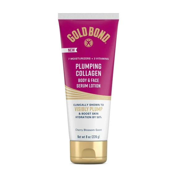 Gold Bond Plumping Collagen Body & Face Serum Lotion Cherry Blossom 8.0 Oz - Image 9