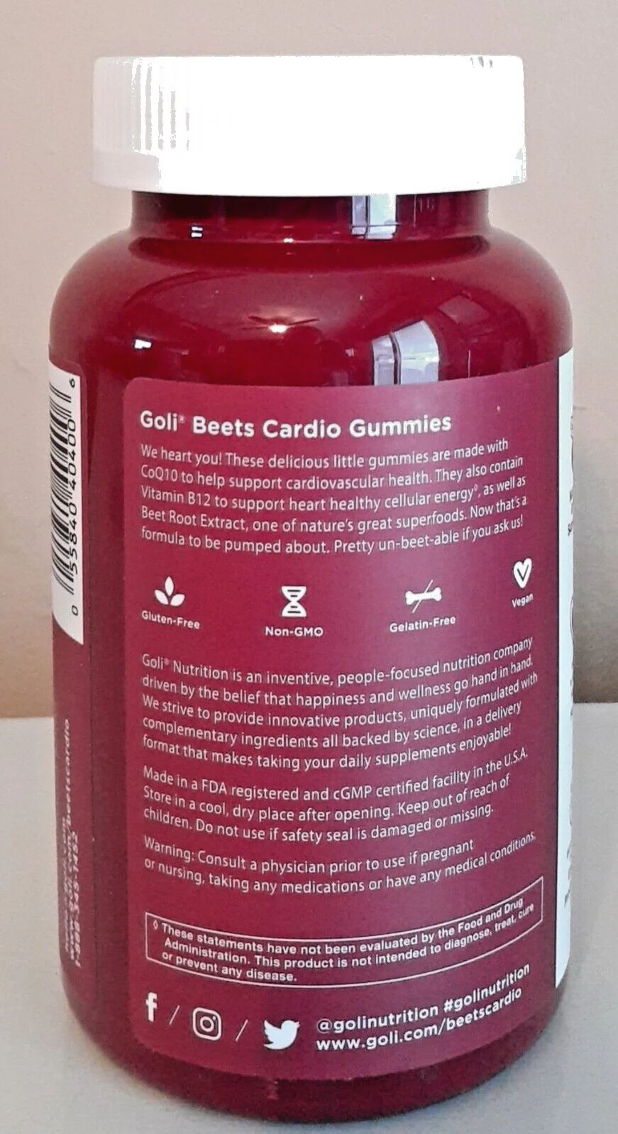 Goli Nutrition Beets Cardio Vegan Vitamin Gummies - 60ct - Image 6