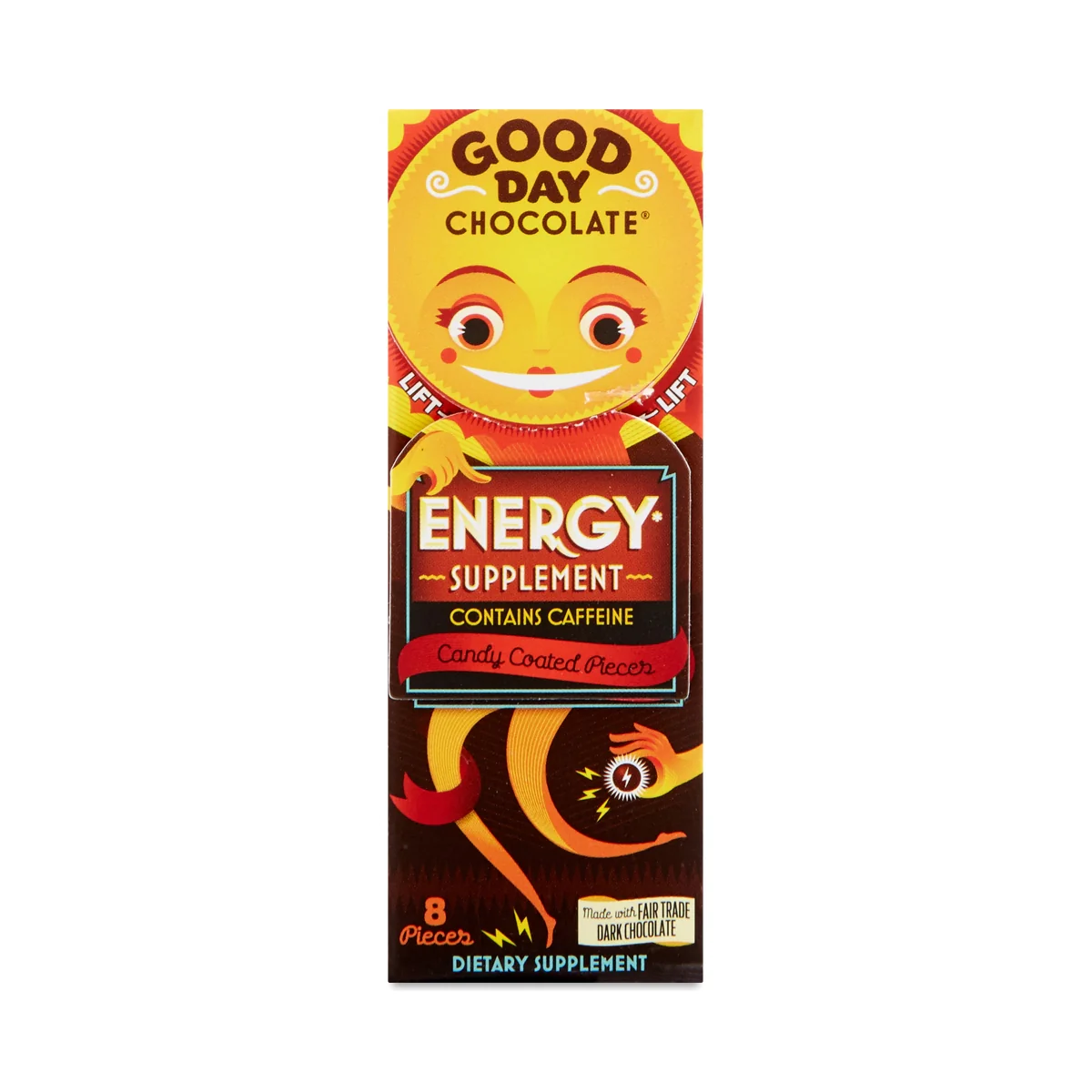 Good Day Chocolate, Dark Dietary Supplement with Energy Twelve, 0.99 Oz