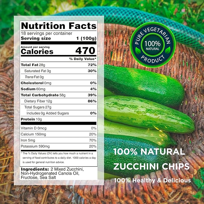 Good Time Crunchy Zucchini Slices Sea Salt 5oz - Image 2