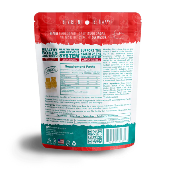 Green & Happy Vitamin D3 Kids Gummies - Image 2