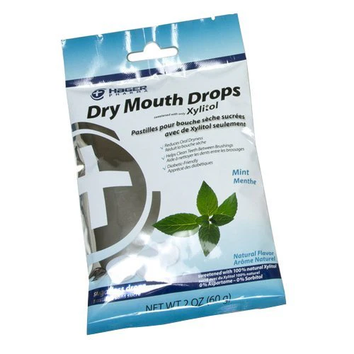 Hager Pharma Dry Mouth Drops, Mint, 2 oz