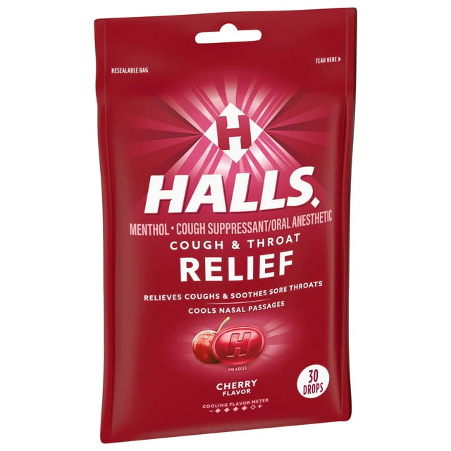 Halls Mentho Lyptus Drops Cherry 30 ct - Image 2