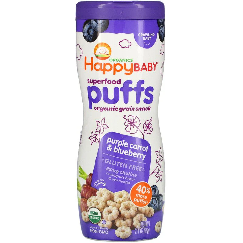 Happy Family Organics, Purple Carrot & Blueberry, 2.1 oz