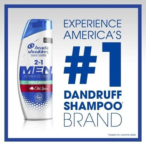 Head & Shoulders Old Spice Pure Sport Men's Anti-Dandruff 2-in-1 Shampoo and Conditioner 12.5 oz - Image 4