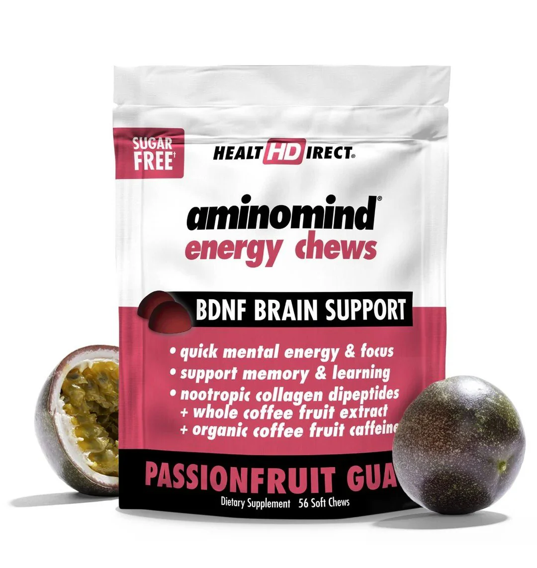 Health Direct Amino Mind Energy Chews, Passionfruit Guava 56 Soft Chews