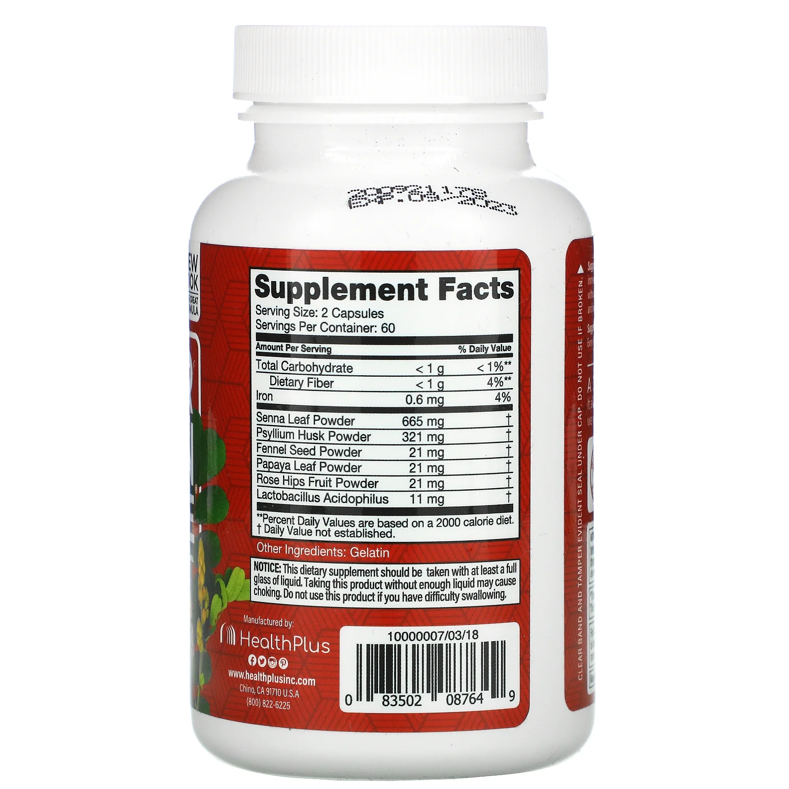 Health Plus Super Colon Cleanse 120 Capsules - Image 2
