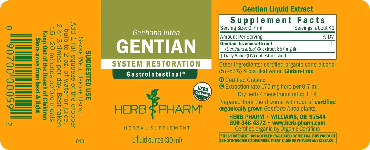HERBS PHARM GENTIAN 1 Oz - Image 2