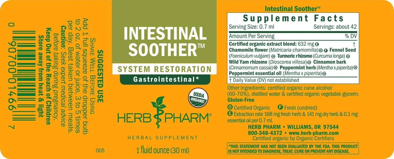 HERBS PHARM INTESTINAL SOOTHER 1 Oz - Image 2