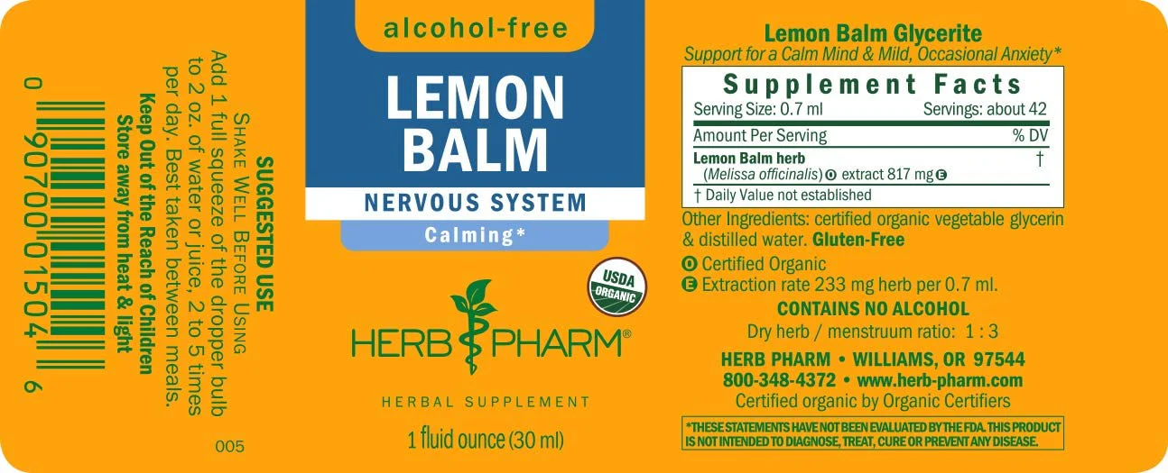 HERBS PHARM LEMON BALM 1Oz - Image 2