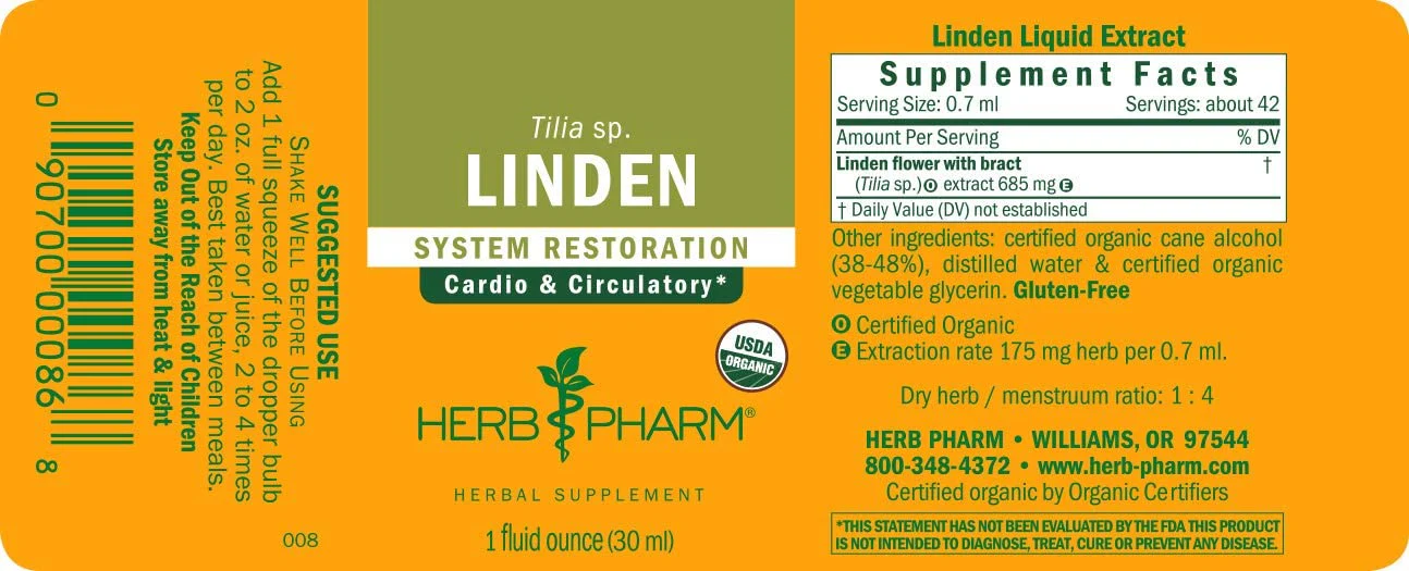 HERBS PHARM LINDEN 1 Oz - Image 2