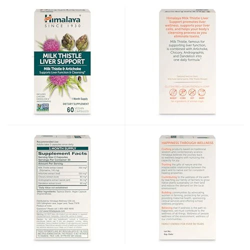 Himalaya Milk Thistle Liver Support Capsules 350mg 60ct - Image 7