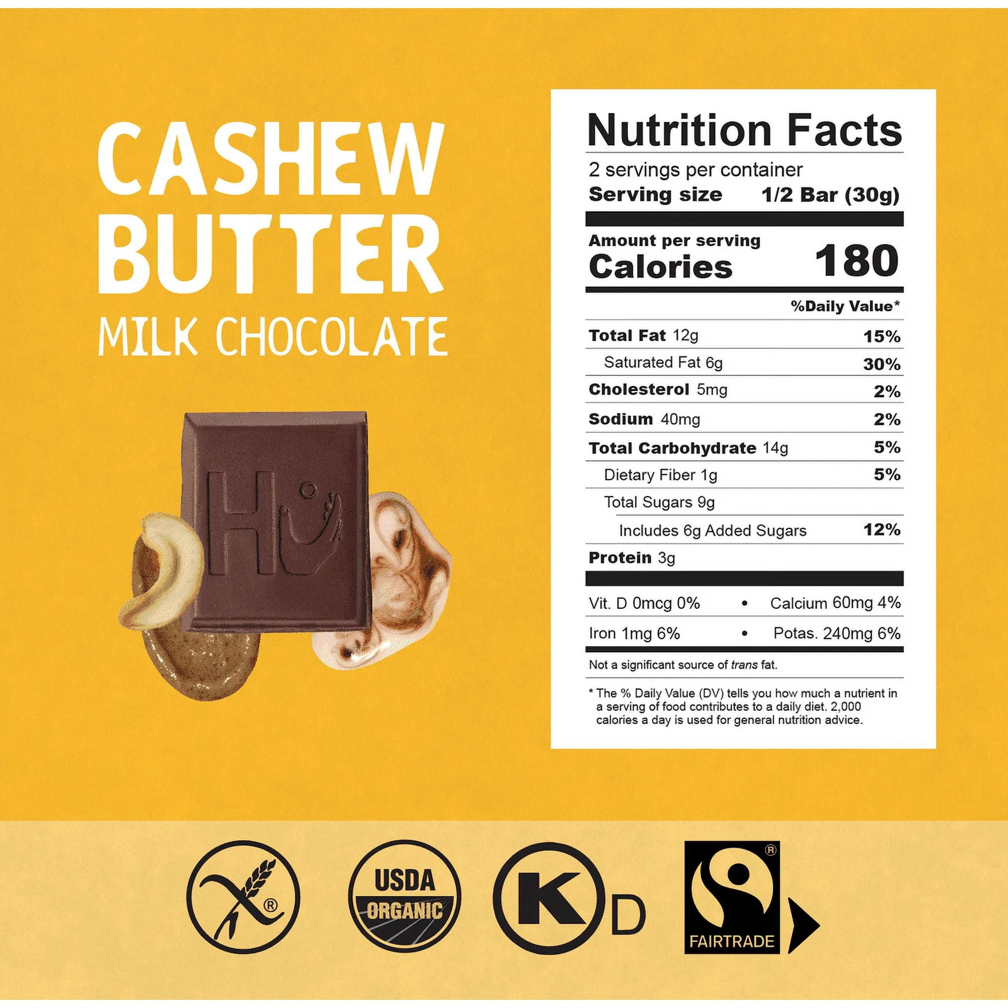 Hu Cashew Butter Milk Chocolate 2.1Oz - Image 2