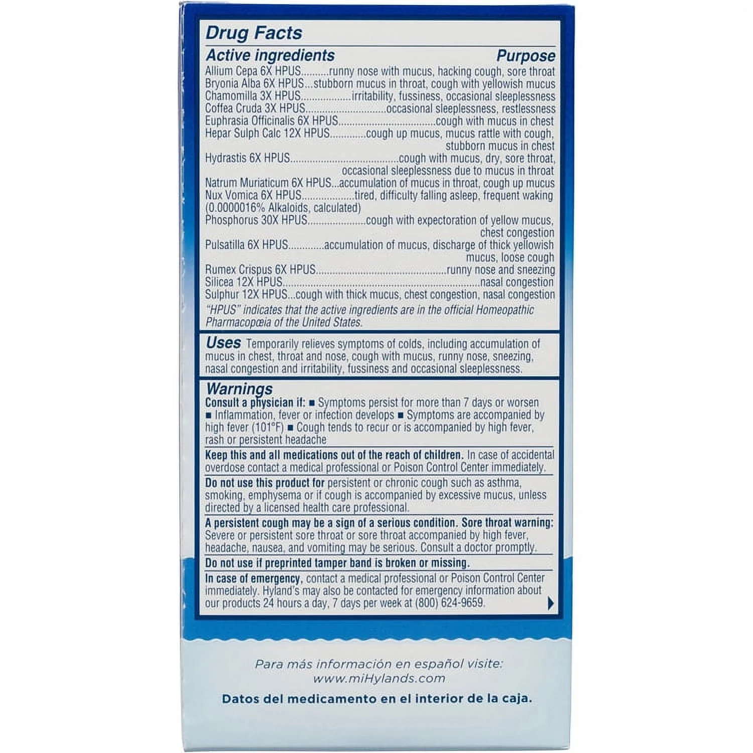 Hyland's Baby Nigth Mucus + Cold Relief 4Oz - Image 2