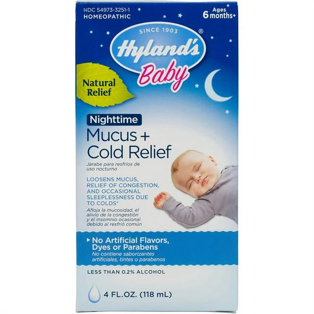 Hyland's Baby Nigth Mucus + Cold Relief 4Oz - Image 3