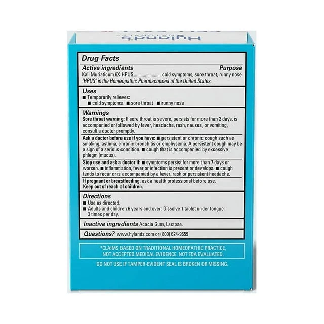 Hyland's Cell Salt #5 Kali Mur 6X 100 Tablets - Image 2