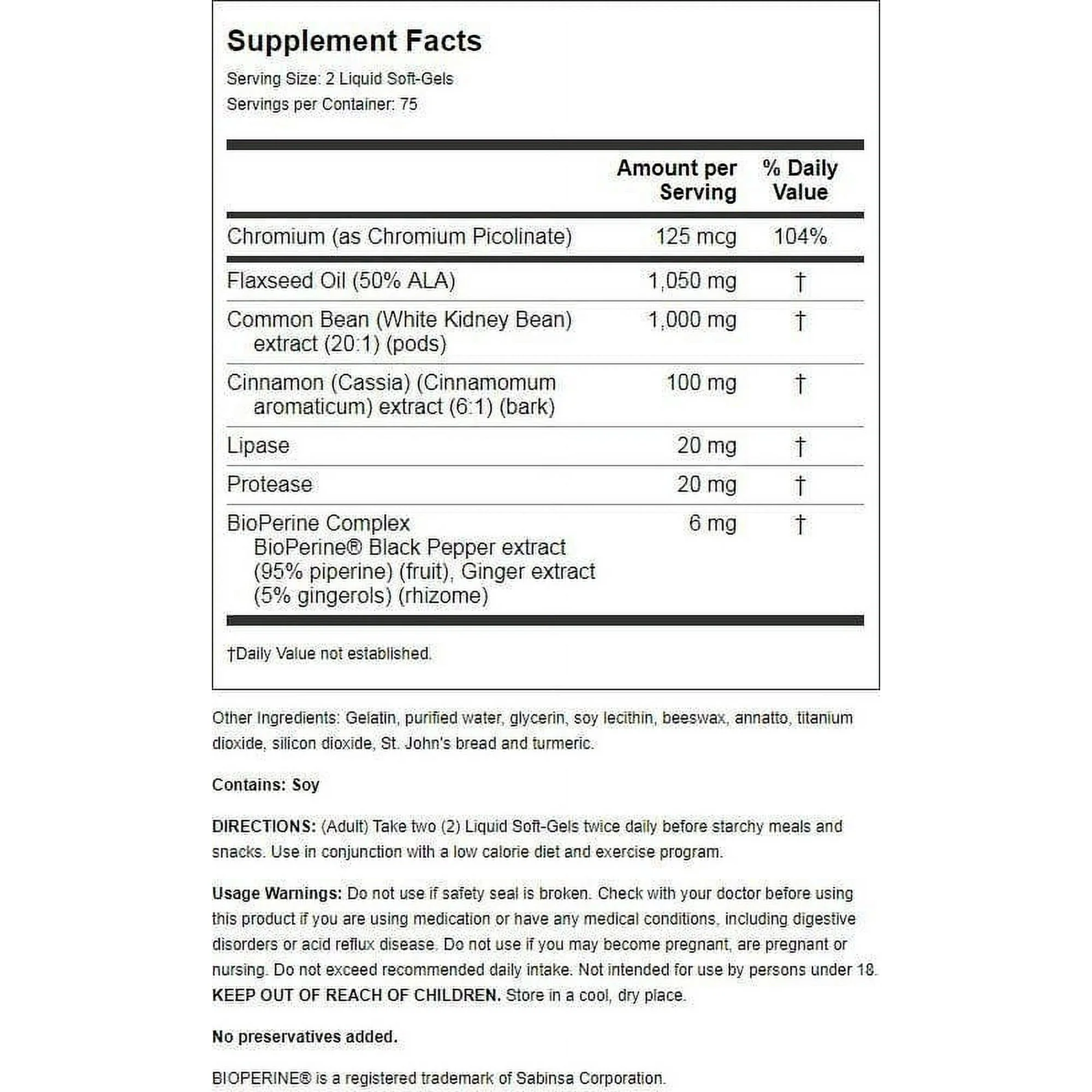 Irwin Naturals 3 In 1 Carb Blocker Liquid Softgels 150ct - Image 2