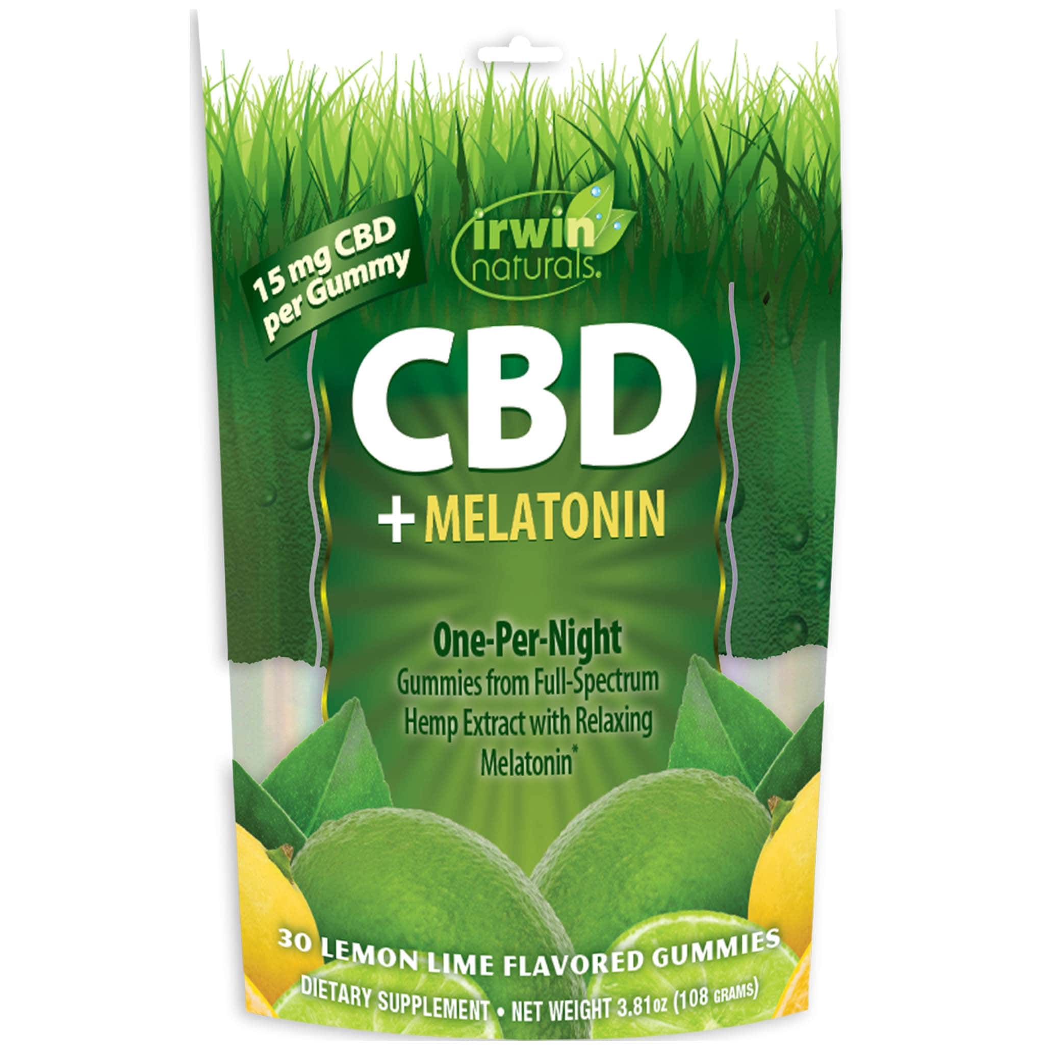 Irwin Naturals CBD + Melatonin Lemon Gummies 30ct