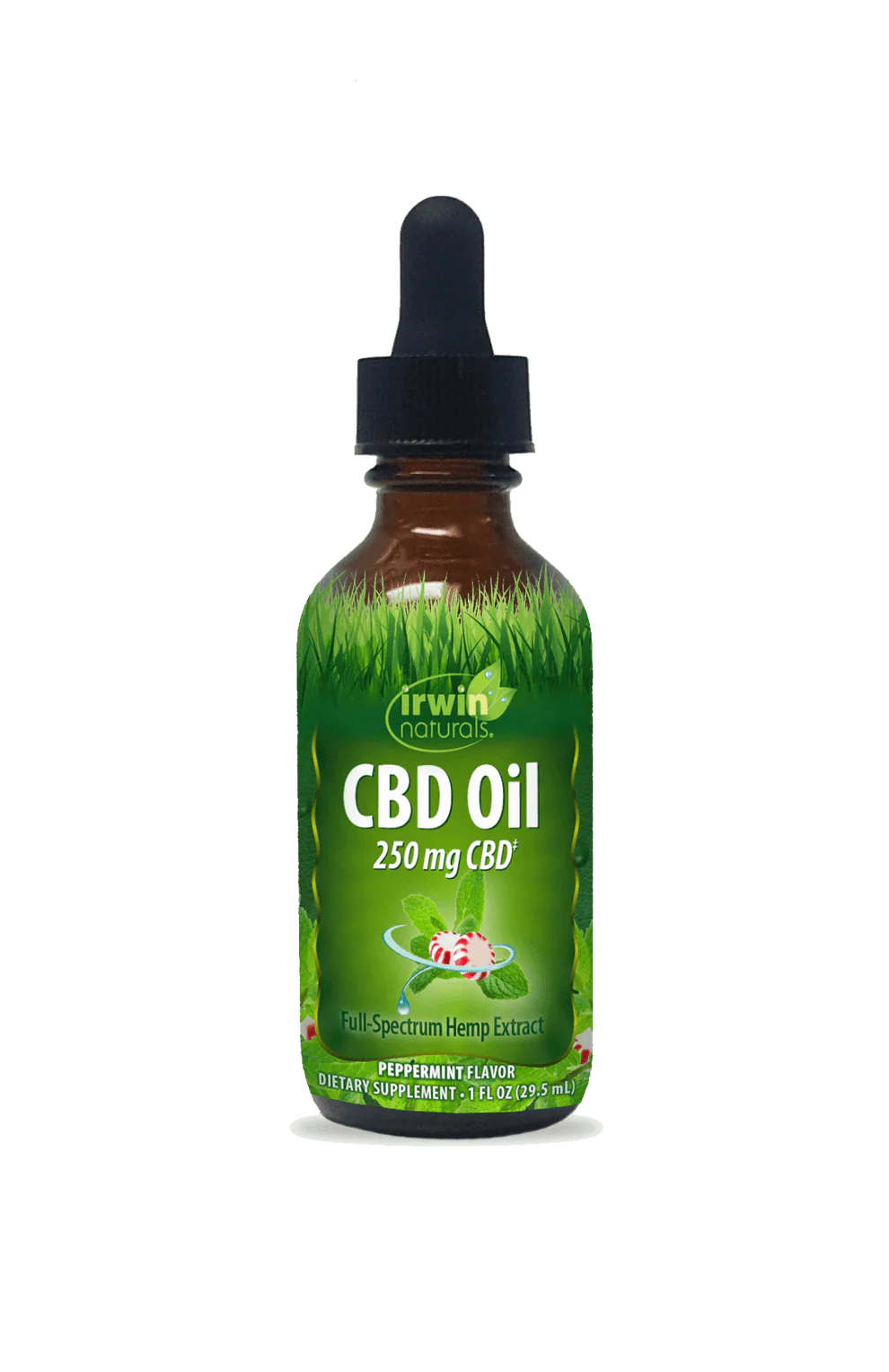 Irwin Naturals CBD Oil Drops 250mg Peppermint 1Oz