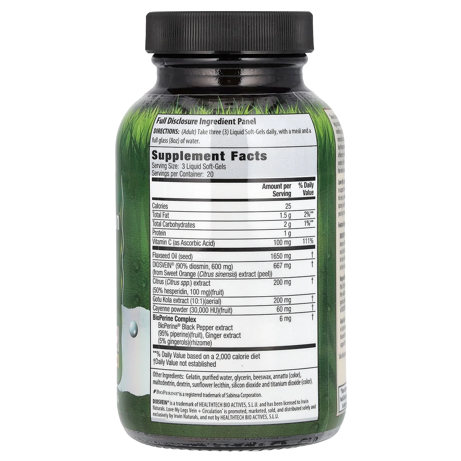 Irwin Naturals Love My Legs Vein + Circulation Softgels 60ct - Image 2