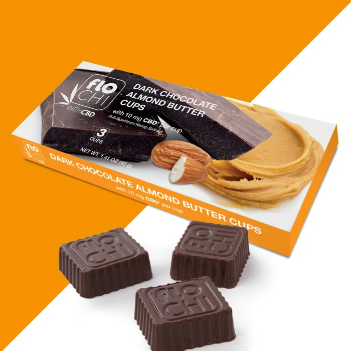 Irwin Naturals Dark Chocolate Almond Butter Cups +10mg CBD (per cup)