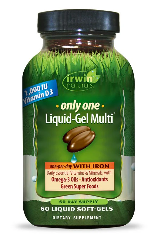 Irwin Naturals Only One Liquid-Gel Multi With Iron