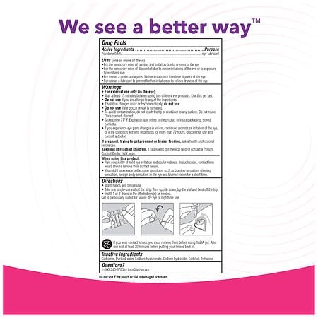Similasan Ivizia Lubricant Eye Gel Night Vials 30ct - Image 2