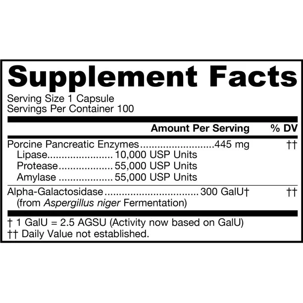 Jarrow Formulas Jarro Zymes Plus 470mg Capsules - Image 2